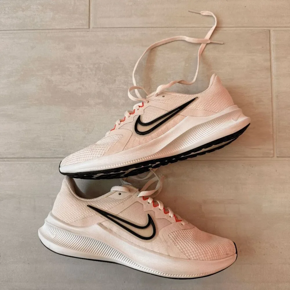 Nike Downshifter 7 Womens Running Shoes 601 White Pink Black Mesh Lightweight